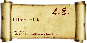 Liber Edit névjegykártya
